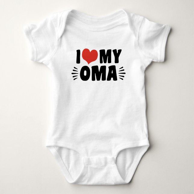 I love My Oma Baby Bodysuit (Front)