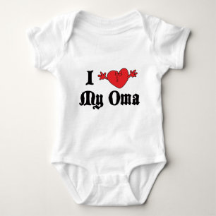 I Love My Oma T-Shirt Baby Bodysuit