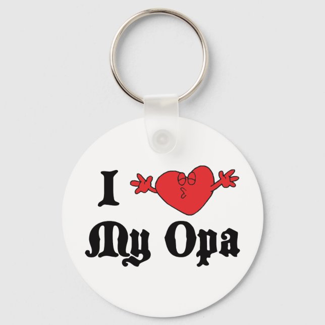I Love My Opa Keychain (Front)