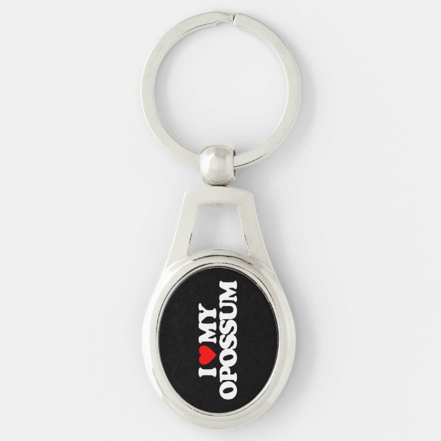 I LOVE MY OPOSSUM KEYCHAIN (Front)