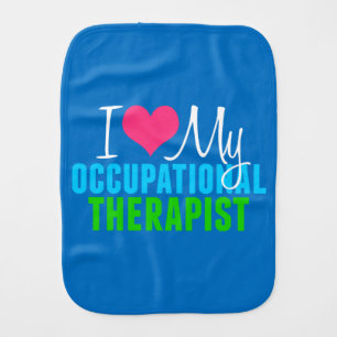 I Love My OT Baby Burp Cloth