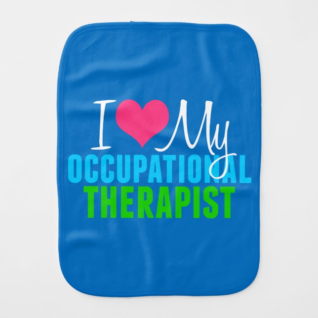 I Love My OT Baby Burp Cloth (Front)