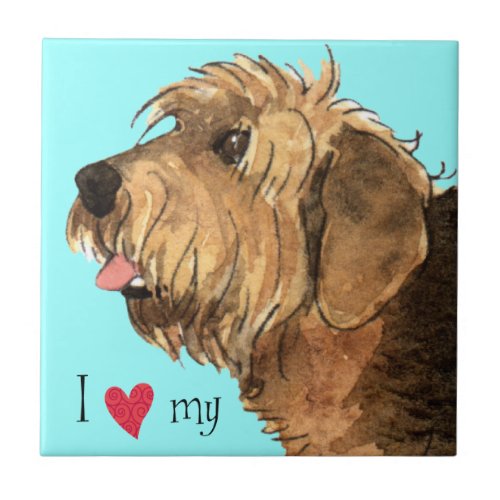 I Love my Otterhound Ceramic Tile