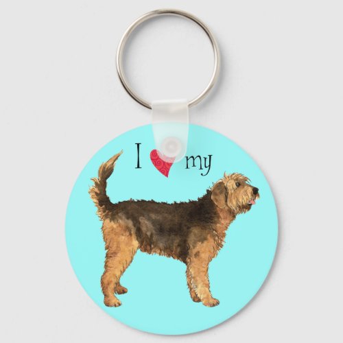 I Love my Otterhound Keychain