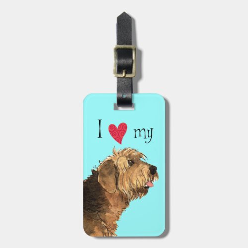 I Love my Otterhound Luggage Tag