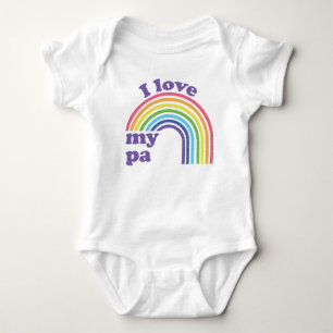 I Love My Pa - Cute Rainbow Baby Bodysuit