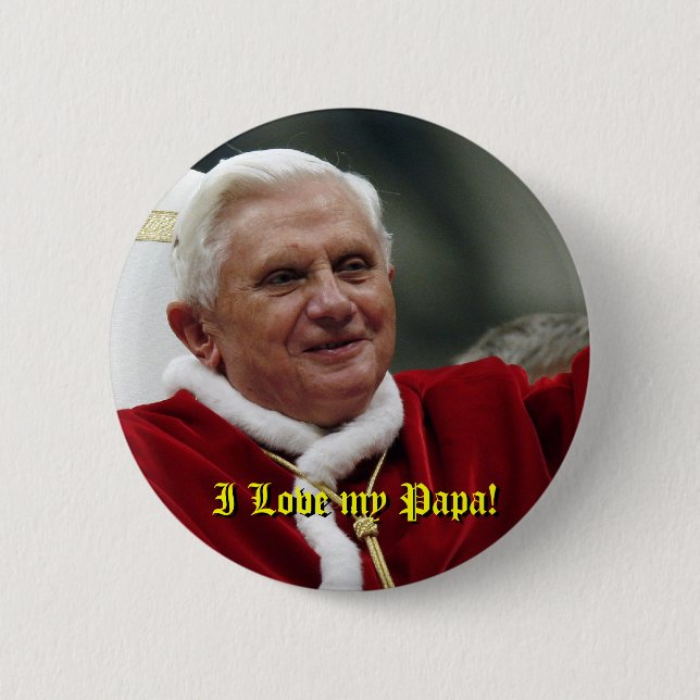 I Love my Papa! Pinback Button (Front)