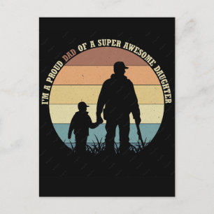 I love my papa printed for dad holiday postcard