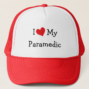 I Love My Paramedic Trucker Hat