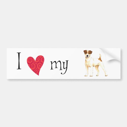 I Love my Parson Russell Terrier Bumper Sticker