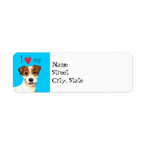 I Love my Parson Russell Terrier Label
