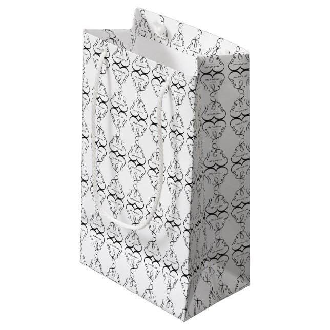 I love my partner • You are my home Small Gift Bag (Front Angled)
