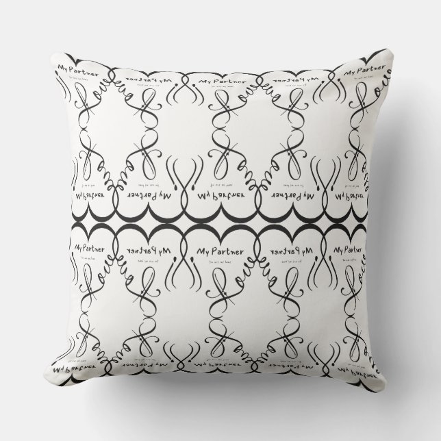 I love my partner • You are my home Throw Pillow (Front)