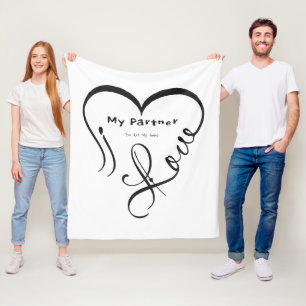 I Love My Partner - You Are My Home Throw Pillow Fleece Blanket