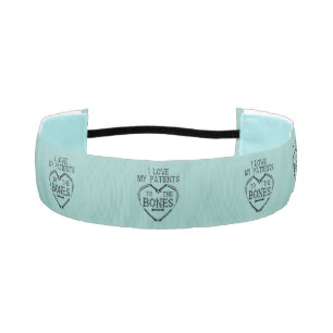 I Love My Patients to the Bones Chiropractor Athletic Headband