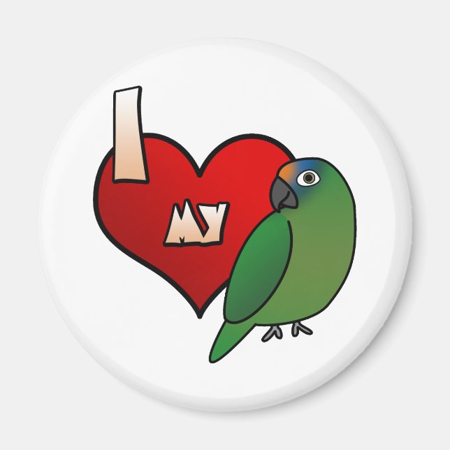 I Love my Peach Front Conure Magnet (Front)