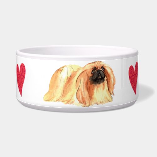 I Love my Pekingese Bowl