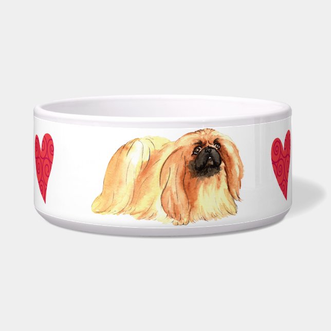 I Love my Pekingese Bowl (Right)