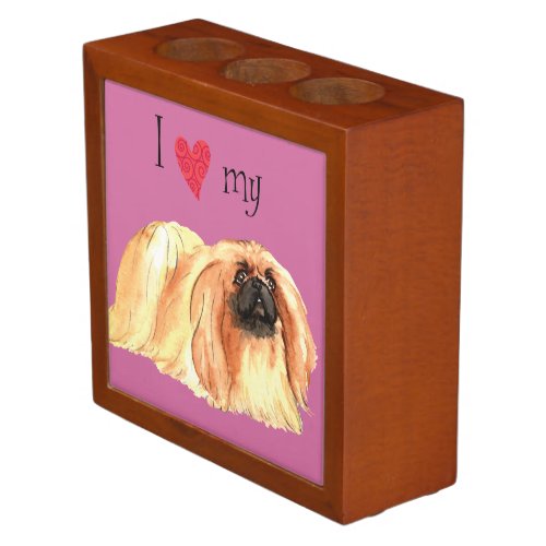 I Love my Pekingese Desk Organizer