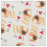 I Love my Pekingese Fabric