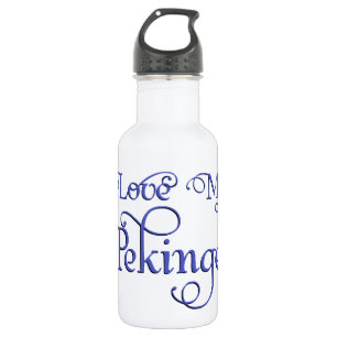 I Love My Pekingese Water Bottle