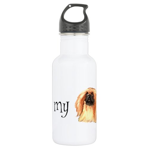 I Love my Pekingese Water Bottle