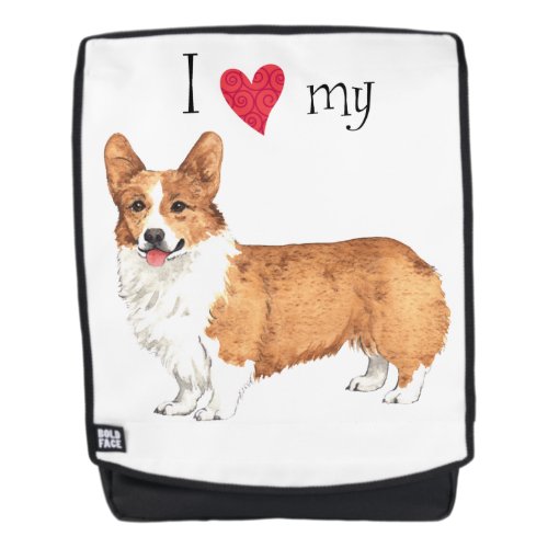 I Love my Pembroke Welsh Corgi Backpack