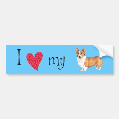 I Love my Pembroke Welsh Corgi Bumper Sticker