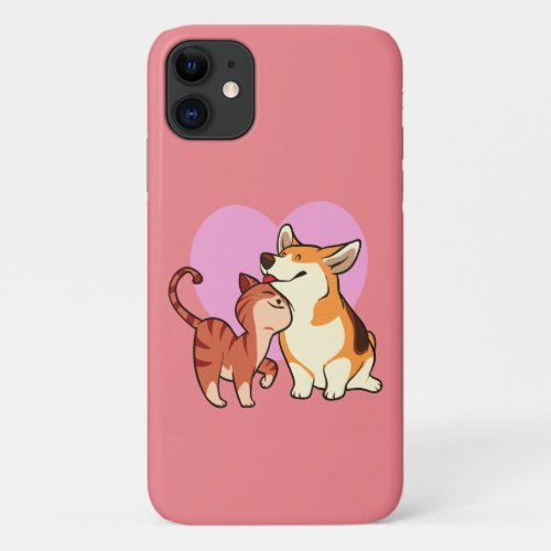 I Love My Pet  Cat and Dog Lover iPhone 11 Case