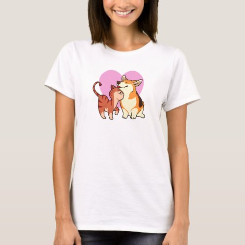 I Love My Pet  Cat and Dog Lover T_Shirt
