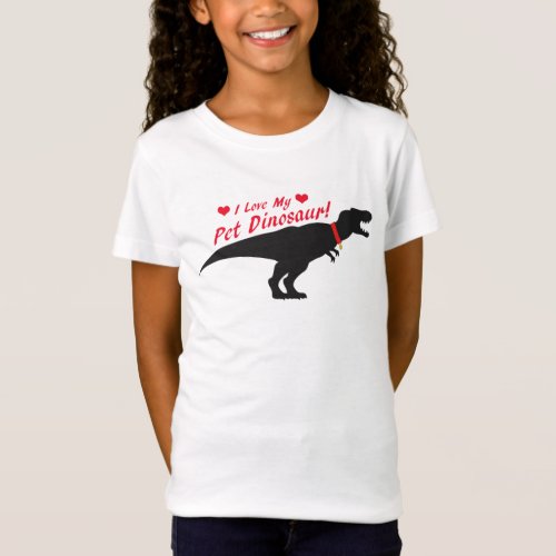I Love My Pet Dinosaur T_Shirt