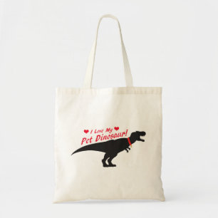 I Love My Pet Dinosaur Tote Bag