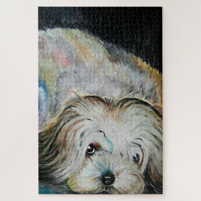I LOve My Pet Jigsaw Puzzle Dog Painting (Vertical)