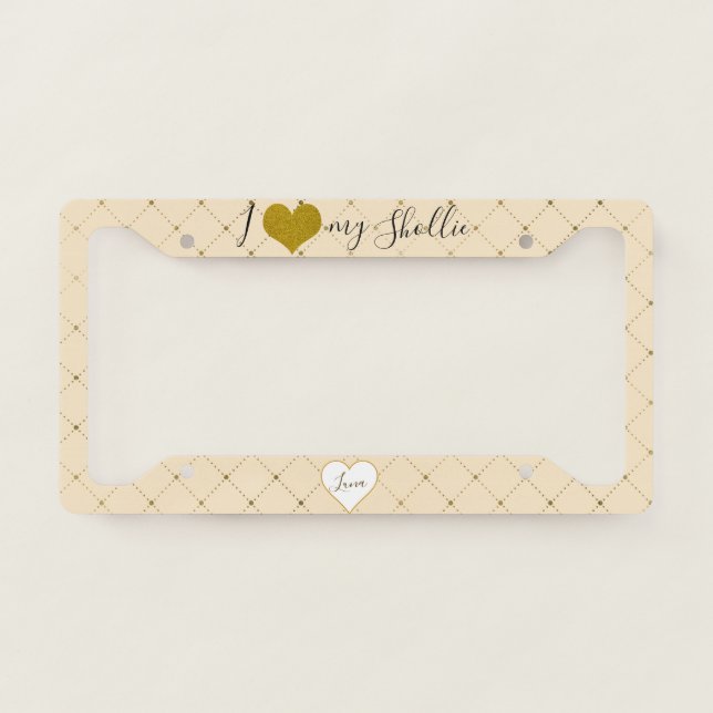 I love My Pet License Plate Holder License Plate Frame (Front)