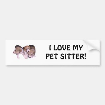 I Love My Pet Sitter! Bumper Sticker by TrinityFarm at Zazzle