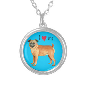 I Love my Petit Brabancon Silver Plated Necklace