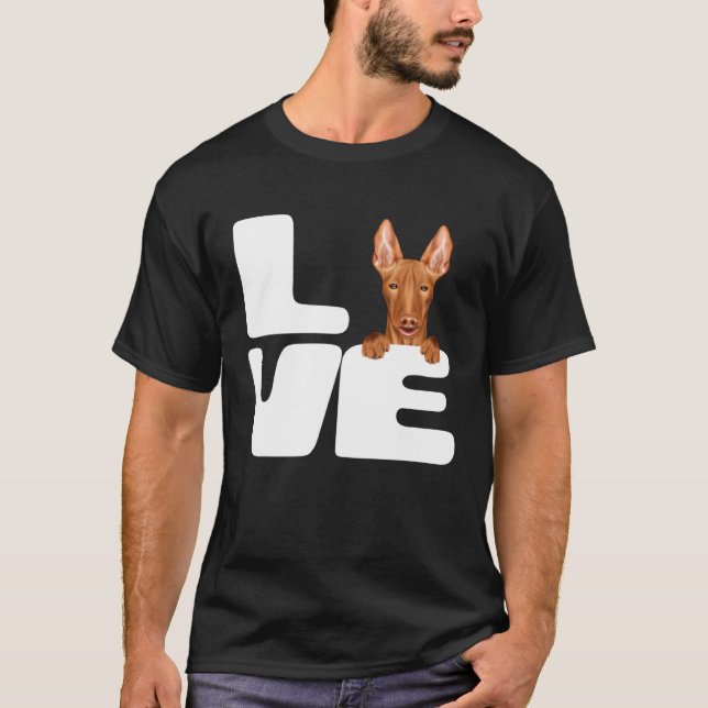 I Love My Pharaoh Hound Dog T-Shirt (Front)