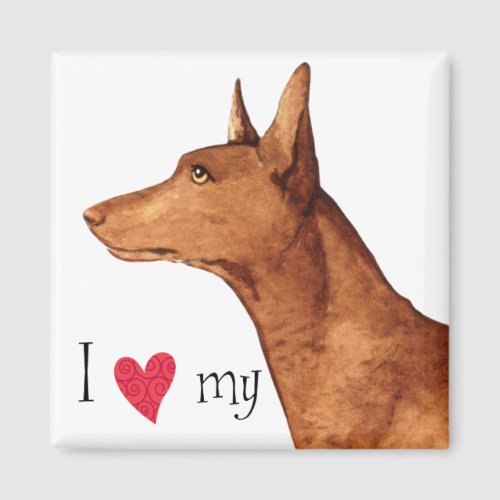 I Love my Pharaoh Hound Magnet