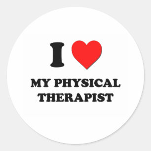 I love My Physical Therapist Classic Round Sticker