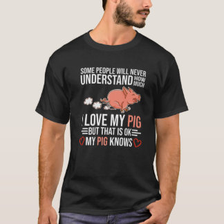 I Love My Pig Pigs Are My Spirit Animals Domestic T-Shirt