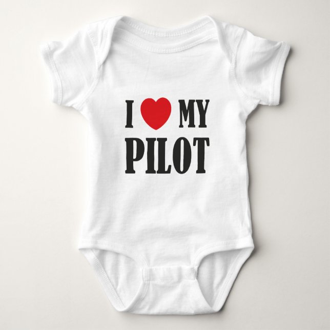 I love My Pilot Baby Bodysuit (Front)