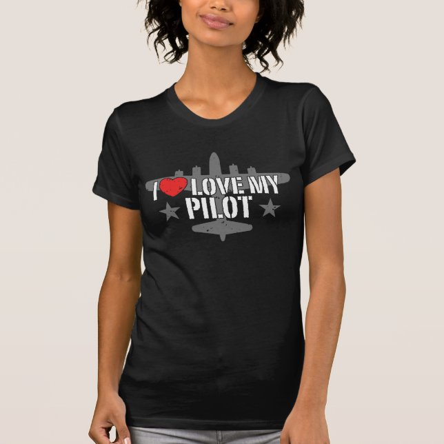 I Love My Pilot T-Shirt (Front)
