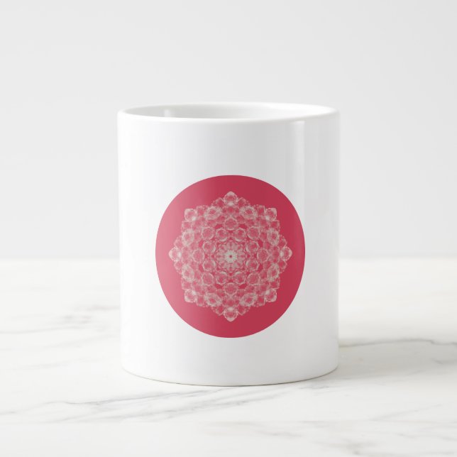 I Love My Pink Life | Silent ASMR Art Giant Coffee Mug (Front)
