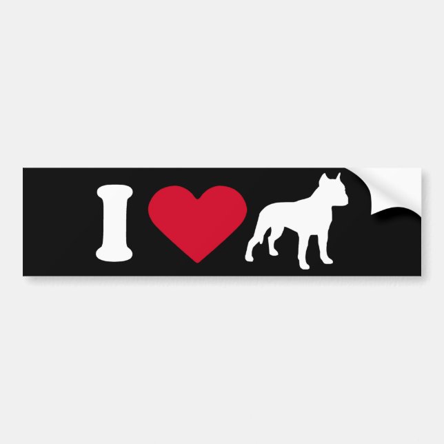 "I Love my Pit Bull" Bumper Sticker (Front)