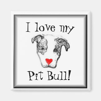 I love my pit bull! magnet