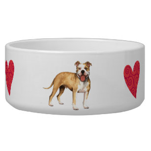 I Love my Pit Bull Terrier Bowl
