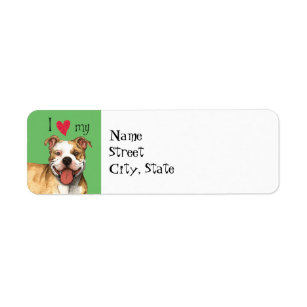 I Love my Pit Bull Terrier Label