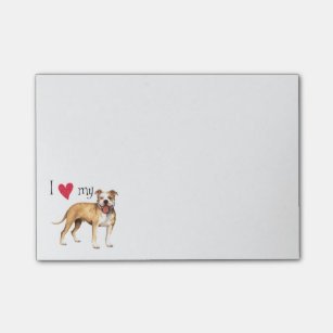 I Love my Pit Bull Terrier Post-it Notes
