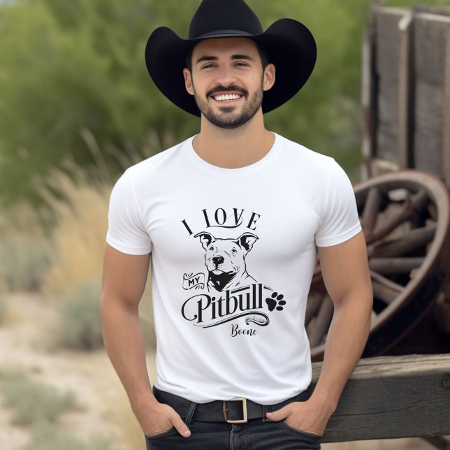 I Love My Pitbull Customizable T-Shirt (I Love My Pitbull Customizable T-Shirt
)