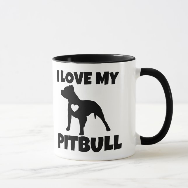 I Love My Pitbull Mug (Right)